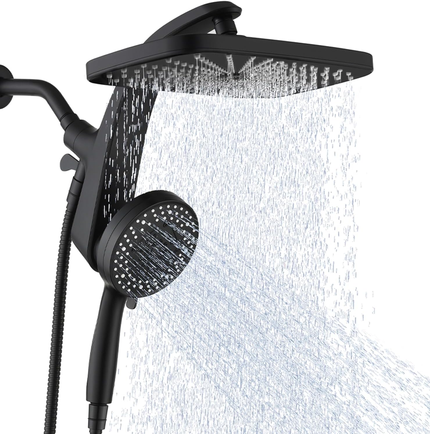 Experience Luxury with Our High-Pressure Rain Shower Head: Modern Handheld Spray Combo with 10 Versatile Settings and Magnetic Docking for Ultimate Comfort