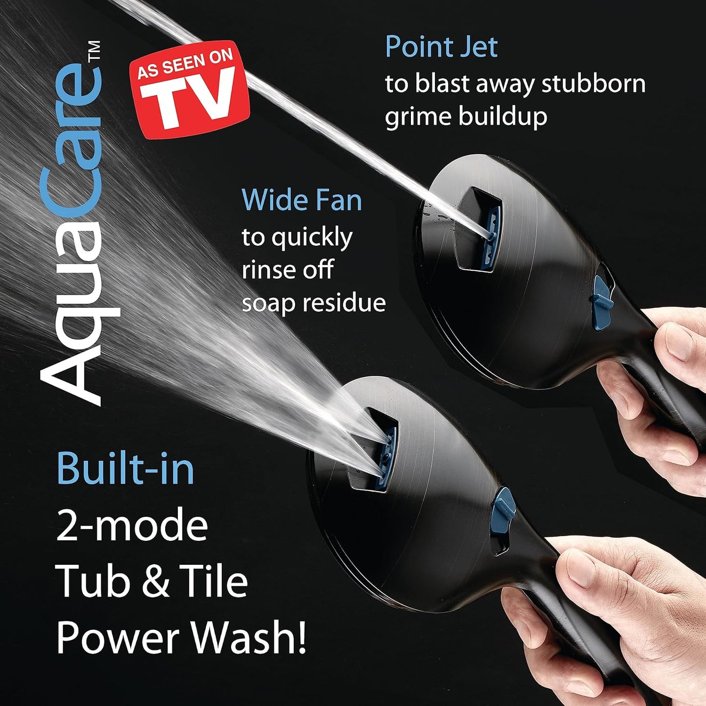 Transform Your Shower Experience with the Aquacare High Pressure Handheld/Rain Shower Head Combo - 50 Modes, Adjustable Arm, and Anti-Clog Nozzles in Elegant Oil Rubbed Bronze