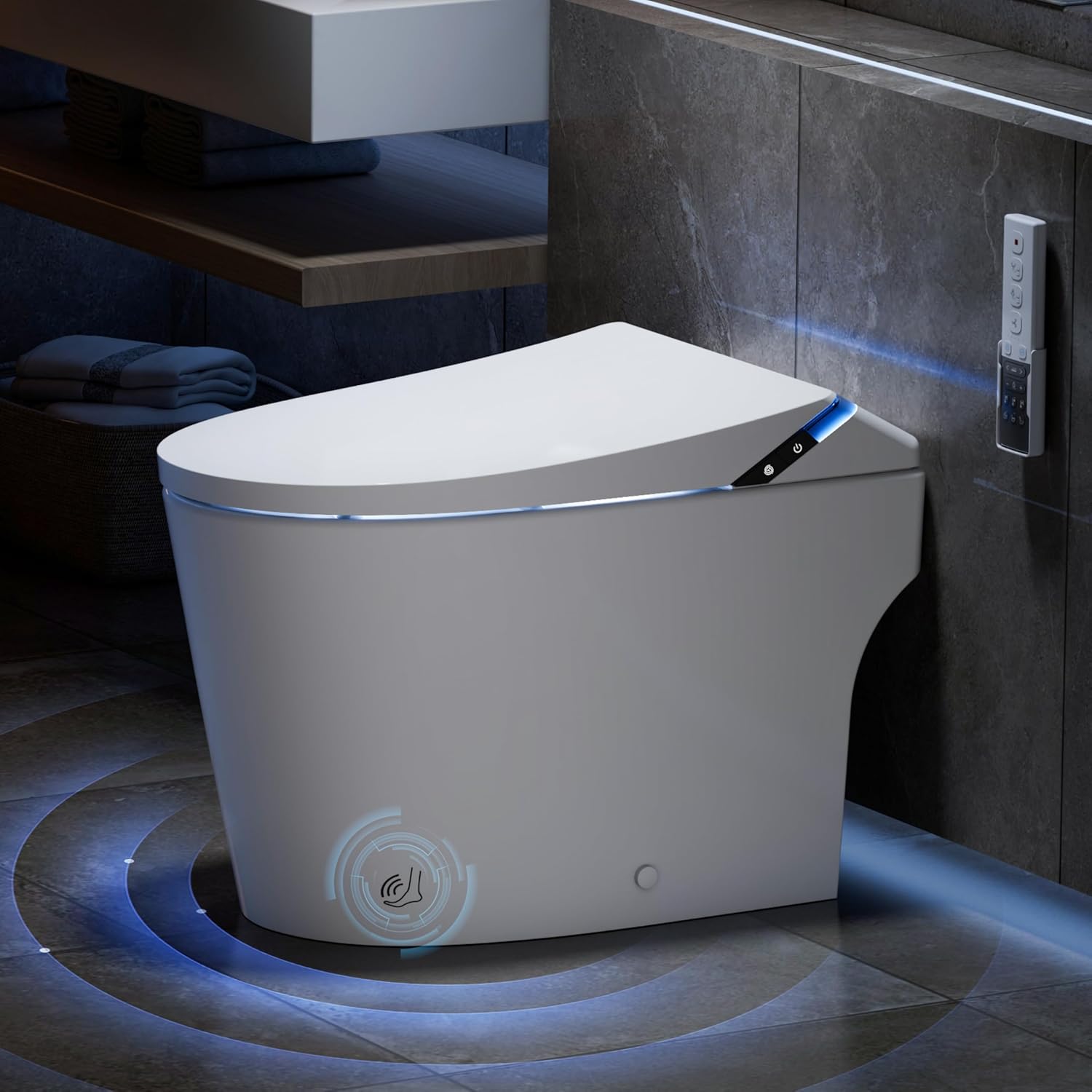 Experience Ultimate Comfort with the ihatit IS-D10PRO Smart Toilet: Auto Open/Close, Heated Seat, and Advanced Bidet Features for a Luxurious Bathroom Upgrade