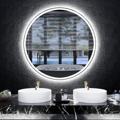 Transform Your Bathroom with Our 24-Inch Round LED Mirror – Anti-Fog, Dimmable Lighting, and Memory Function for a Spa-Like Experience