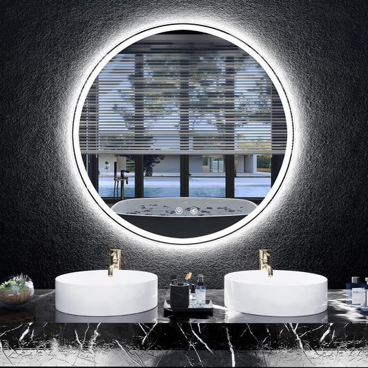 Transform Your Bathroom with Our 24-Inch Round LED Mirror – Anti-Fog, Dimmable Lighting, and Memory Function for a Spa-Like Experience