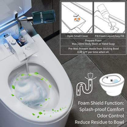 Experience Ultimate Comfort with the ihatit IS-D10PRO Smart Toilet: Auto Open/Close, Heated Seat, and Advanced Bidet Features for a Luxurious Bathroom Upgrade