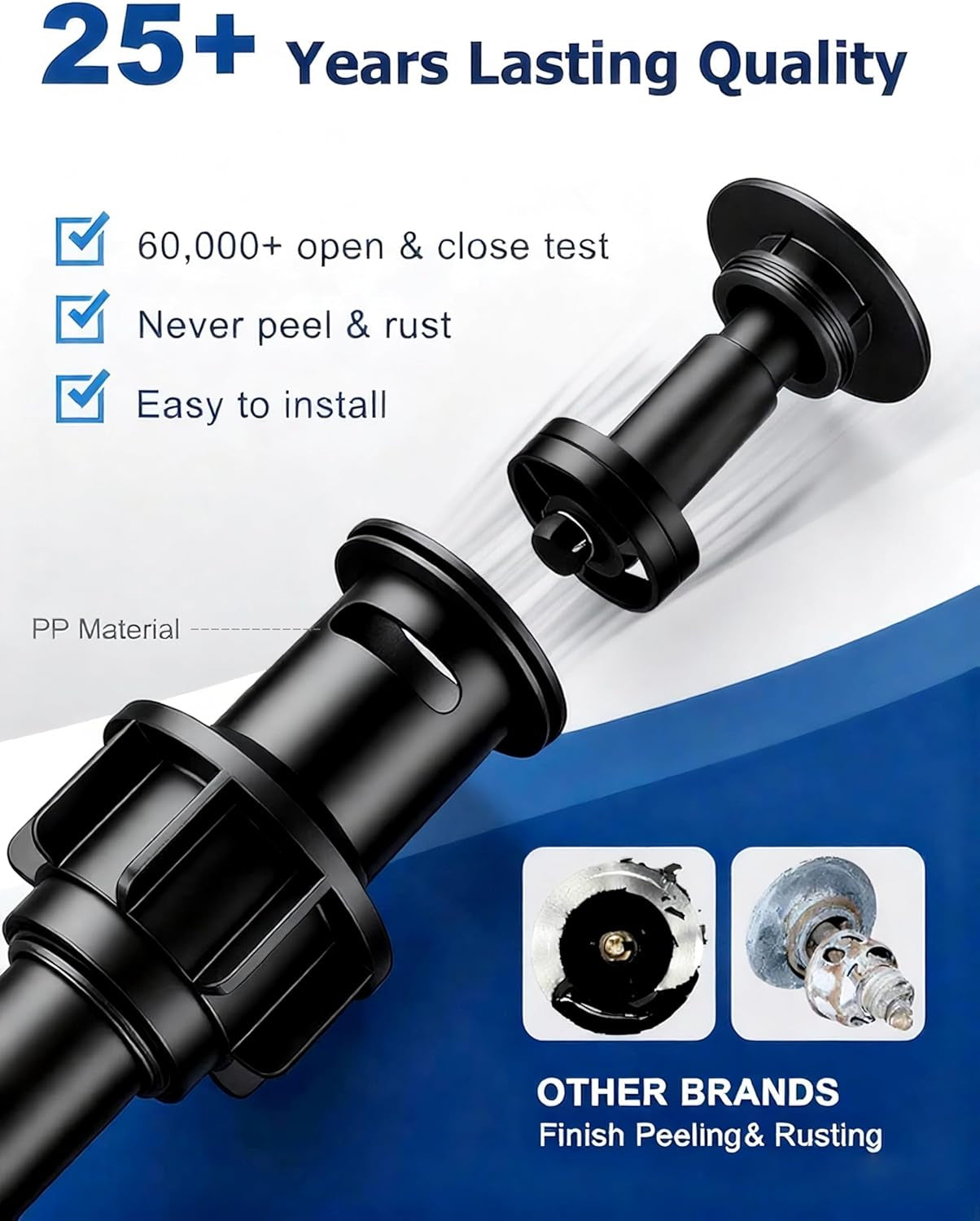 SREEZNX Matte Black Waterfall Bathroom Faucet - Modern 3-Hole Widespread Design with Pop-Up Drain for Stylish Vanities